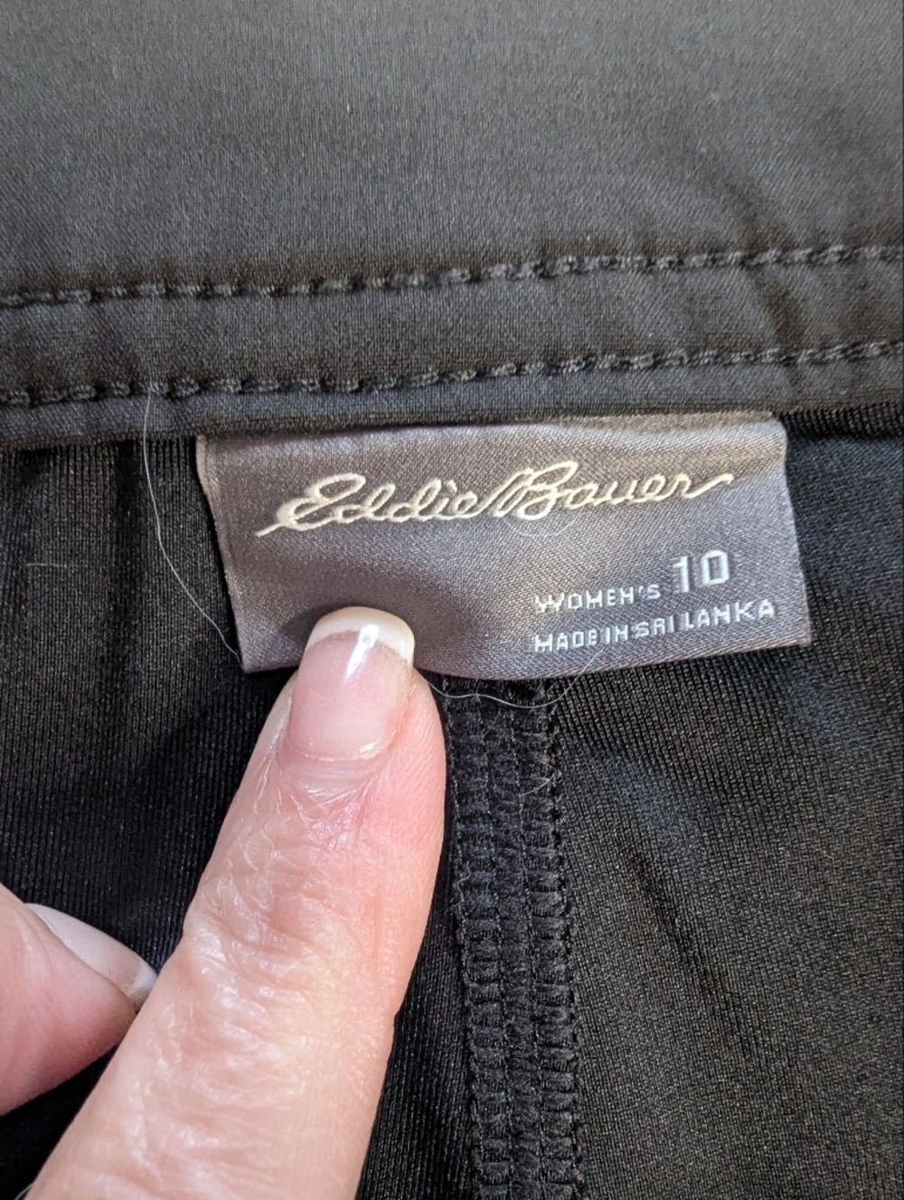 Eddie Bauer Skort Womens 10 Black Zip Fly Flat Front Casual Pockets Golf Outdoor - Picture 6 of 8